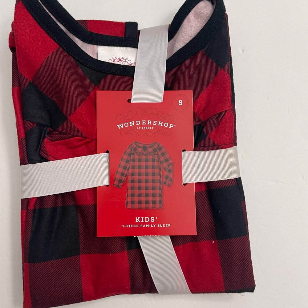NWT Wondershop at Target RED BUFFALO Family Sleep Sets Size 5 KIDS 1-Piece Gown